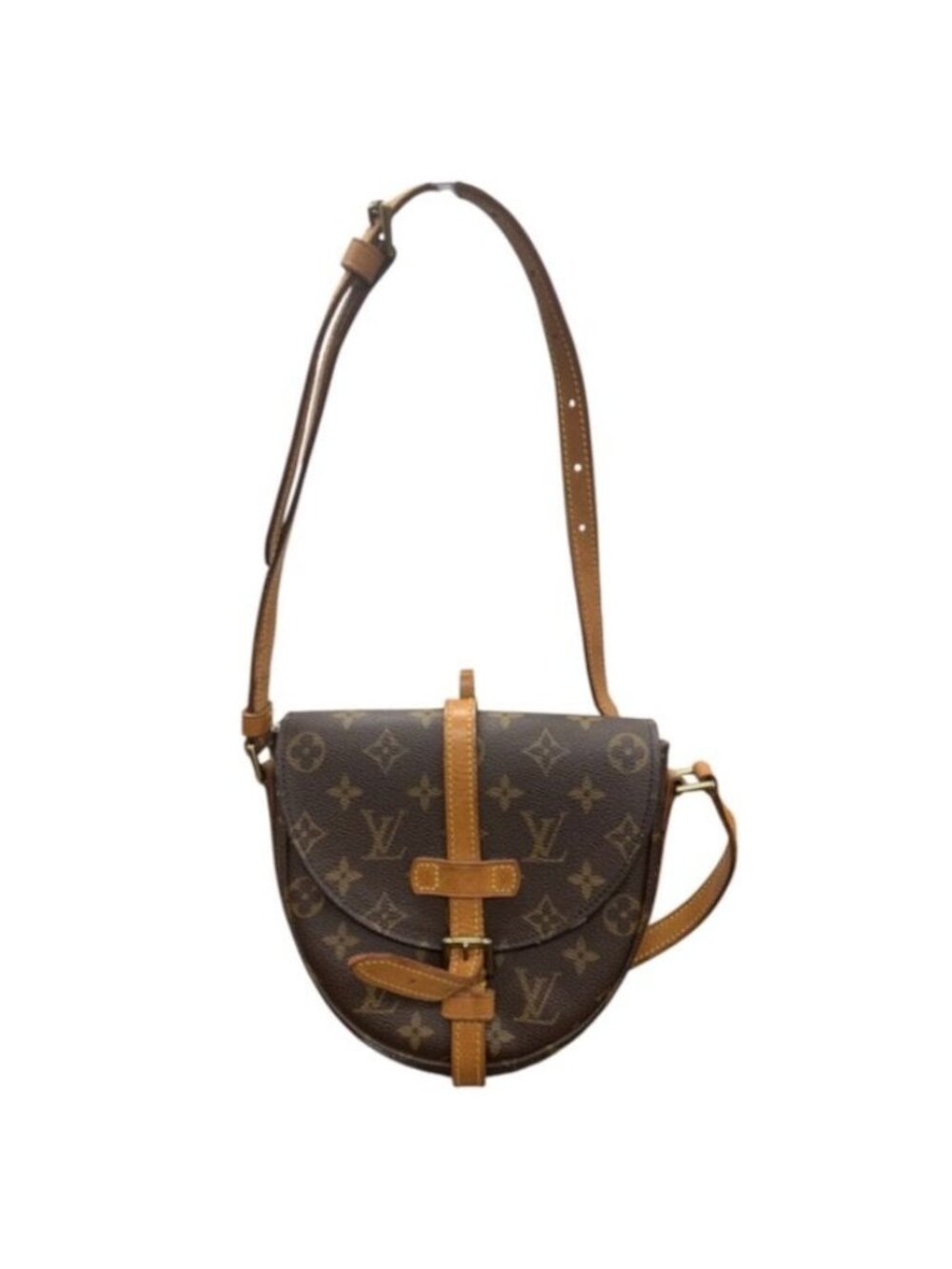 Louis Vuitton Monogram Brown Gold Leather Shoulder Bag